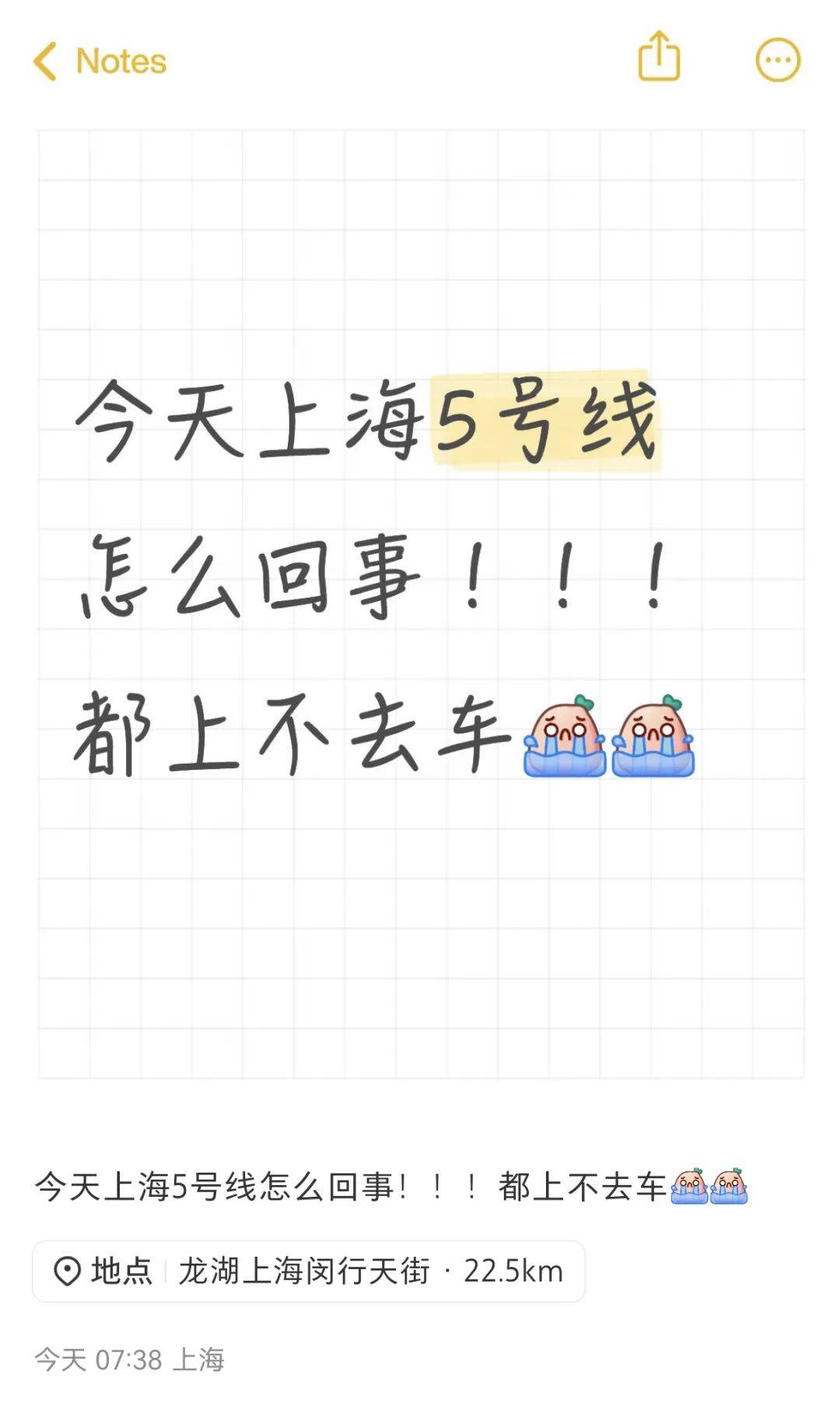 上海地铁5号线设备故障，运行调整，官方致歉！现场最新情况→